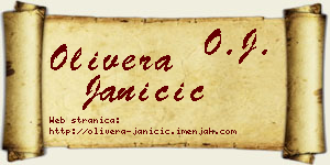 Olivera Janičić vizit kartica